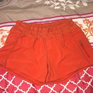 Orange Lululemon Shorts